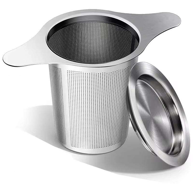 1 Piece Tea Infuser Basket Stainless Steel Tea Strainer Tea Filter With Small Strainer And Lid Tea Diffuser For Loose Tea YY088