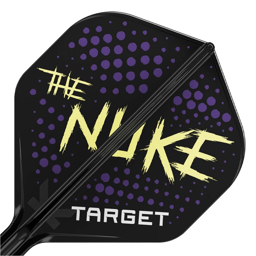 Target THE NUKE Standard Black Intermediate 410114 Luke Littler Model Darts Flight K-FLEX
