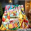 Custom Name Pika Blanket Bedding Blanket Picnic Blanket for Women Men, Throw Blankets for Couch Bed, Christmas and Halloween Gifts