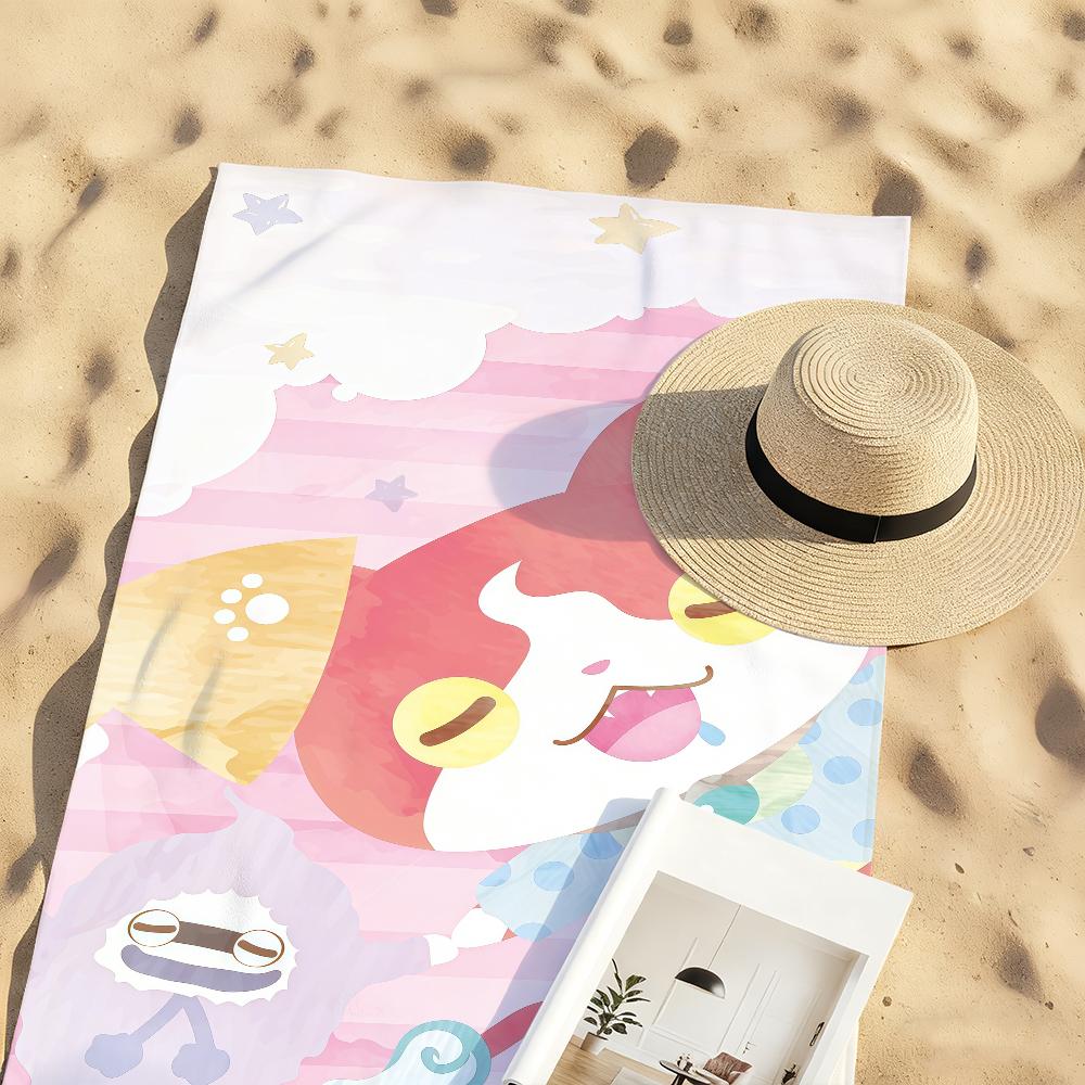 Manga Game Y-Yo-KaiS W-Watch-S Towel Sports Quick Dry Travel Camping Gear Sandproof Soft Light Large Beach Towel