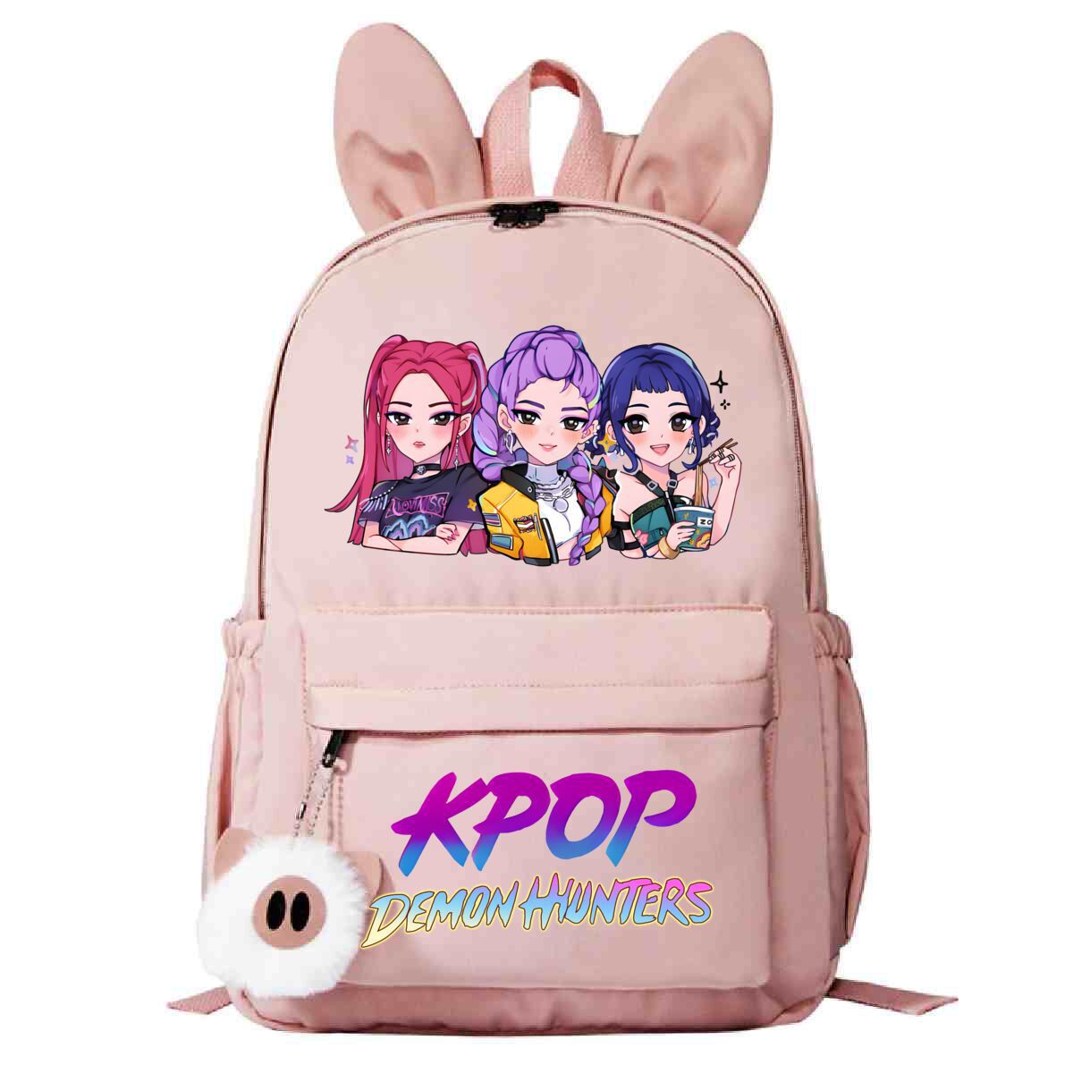K-Pop Anime Cartoon Print Student Fashion Casual School Bag Sweet And Lightweight Rabbit Ears Backpack no specifications