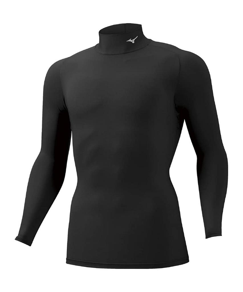 Mizuno 2021 Compression Dry Accelerator Bio Gear Training High Long UV Matte Size M Men's Shirt, Neck, Sleeves, Sweat-Wicking, Quick-Drying, Stretch,