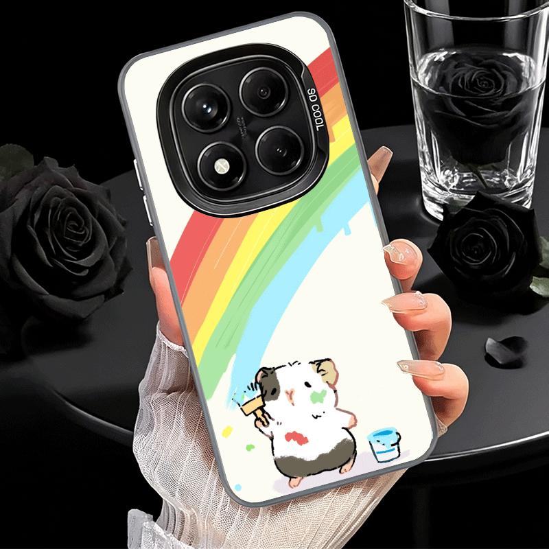 Cartoon Cute Hamster Soft Phone Case for Samsung Galaxy S24 S25 FE S26 Edge S23 Ultra S22 Plus S21 + Shockproof Cover Back Shell