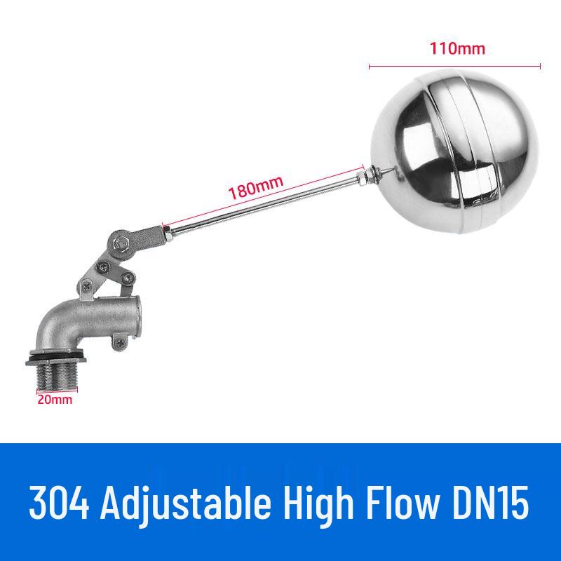 304 Stainless Steel Float Valve Water Level Controller for Tank/Tower, DN50 4-Point Inlet.