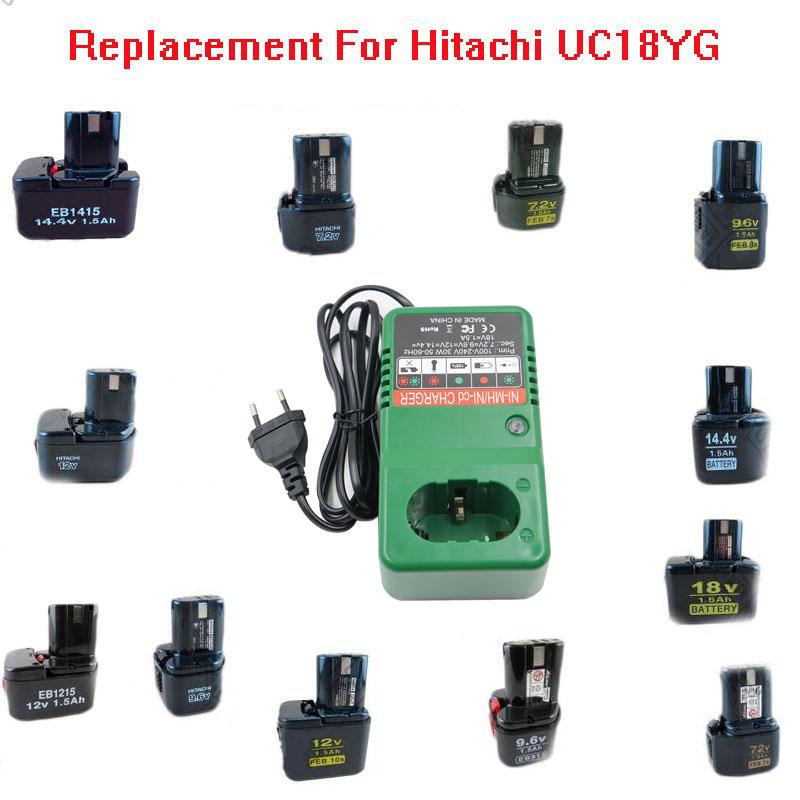 Ni-cd Ni-hm Battery Charger For Hitachi 7.2V 9.6V 12V 14.4V 18V Battery Electric Drill Screwdriver UC14YFA EB712S EB912S EB12S