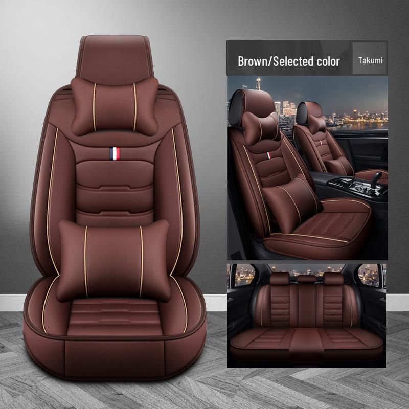 Universal Car Seat Cover for Accord, Civic, and Sagitar—Four Seasons Full Wrap Cushion Cover