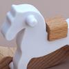 Miniature Wooden Trojan Horse Dollhouse Dining Room Accessory Smooth Surface Detailed Toy For Doll House Decoration