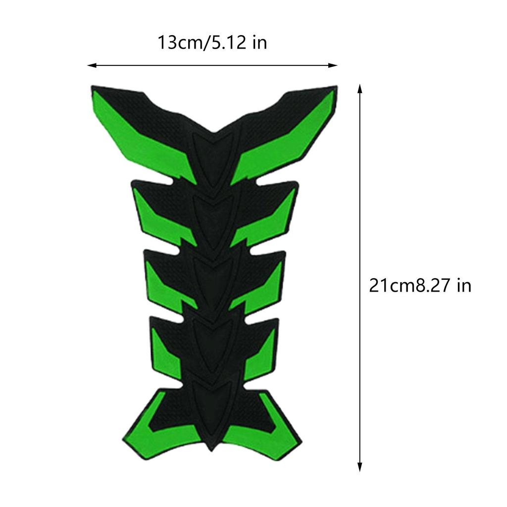Generic Motorcycle Gas Tank Protector Pad Fuel Tank Cap Sticker 3D Rubber Fuel Tank Fishbone Sticker Universal Oil Tank Sticker