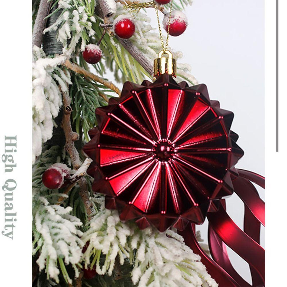 48PCS High-quality Plastic Christmas Ball Set 4/6/8cm Suspensable Christmas Tree Balls Solid Color Xmas Ornament Ball Party
