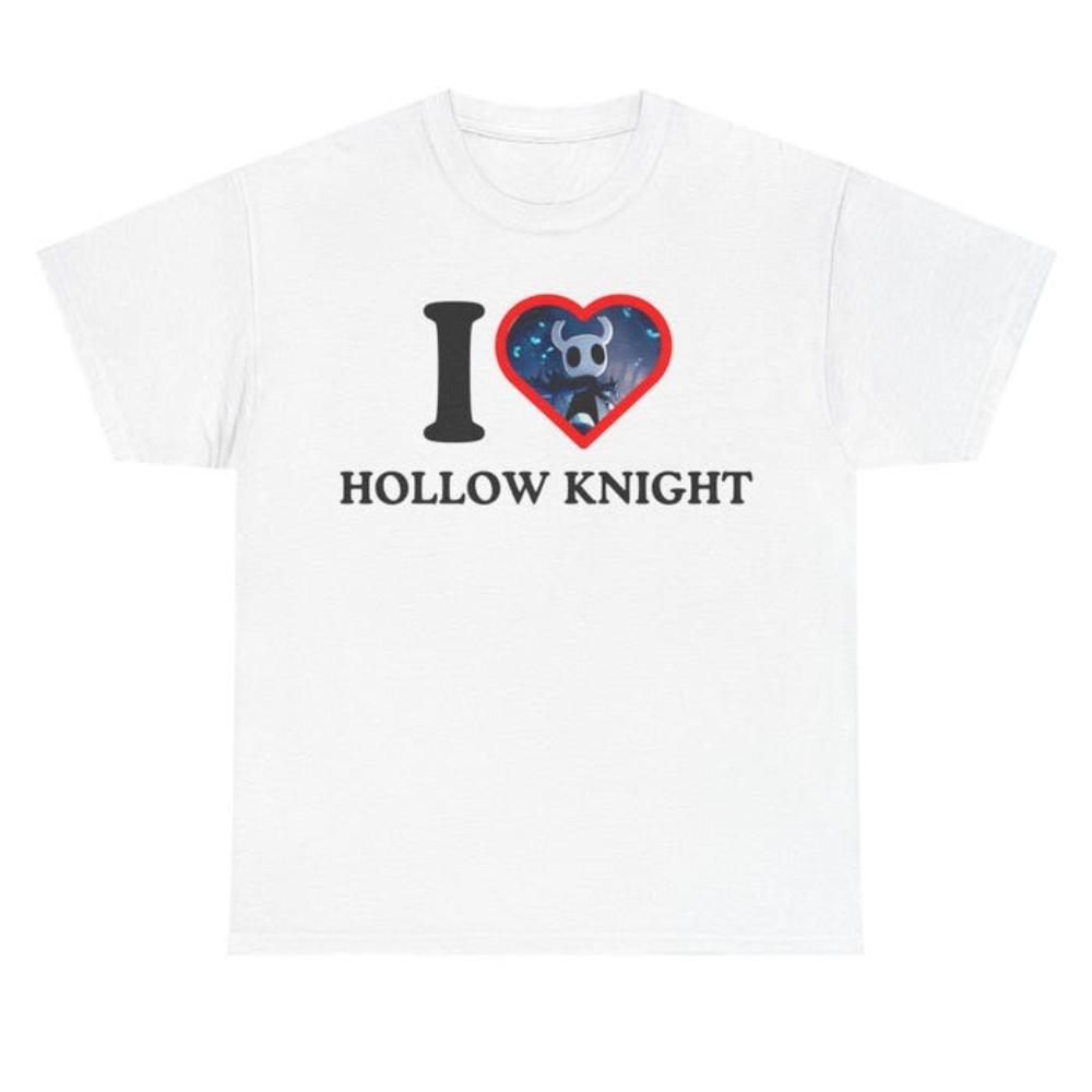 I Love Hollow Knight TShirt Hollow Knight Silksong Unisex Gamers Graphic T Shirts Woman Man Fashion Casual Cotton Shortsleev S