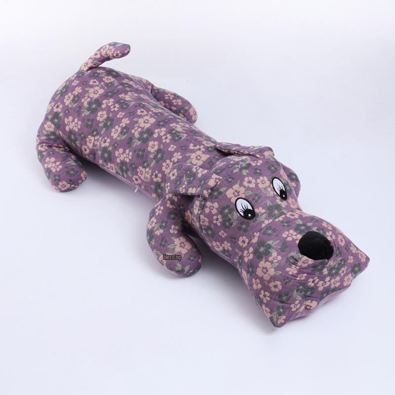 

All-Cotton Three-Layer Gauze Jacquard Wolfhound Plush Pillow & Dog Sleeping Doll—Cute, Large, Removable, Washable Backrest Ornament 95 cm