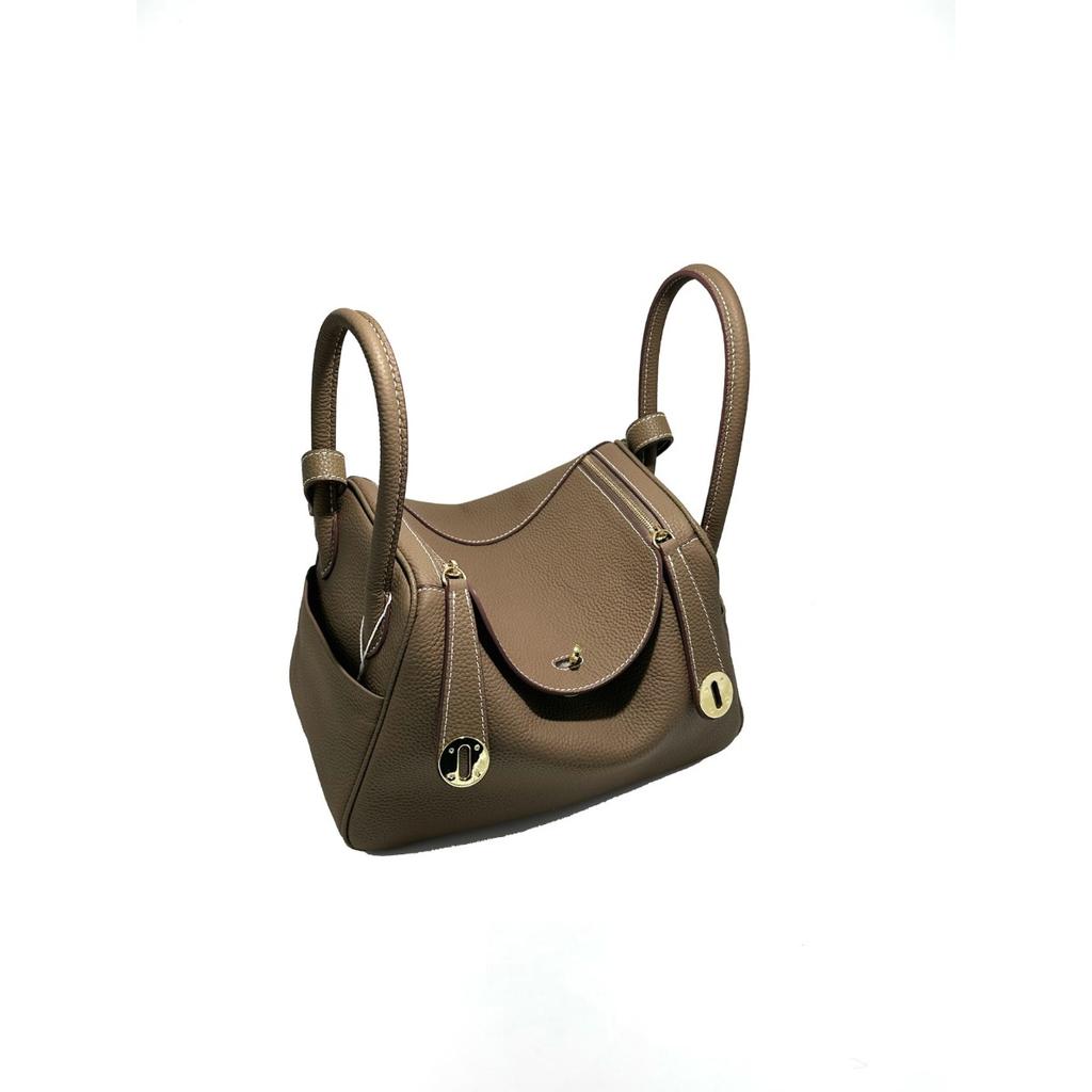 In Stock, One Piece Will Be Sent On Behalf of the First Layer of Cowhide TOGO Leather Lindy Bag, Doctor Bag, Genuine Leather Shoulder Portable