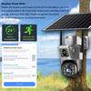 Outdoor Waterproof Solar Camera 4G/Wifi Home Full Color HD Remote Low Power Consumption Monitor with Night Vision