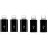 Cables & Adapters 5Pcs Micro Usb To 8 Pin Adapter For Iphone X / Plus 7 6 6S Black