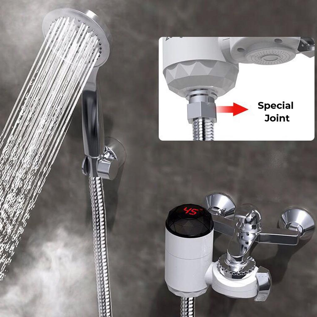 3000W Electric Kitchen Water Heating Tap Instant Hot Water Faucet Heating Tankless Water Heater LED Display