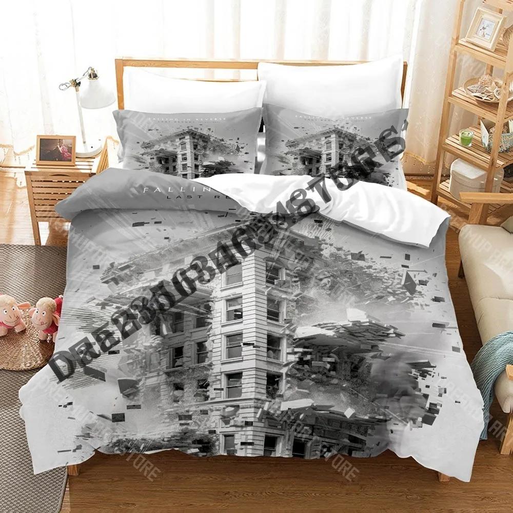 3D Print Falling in Reverse Bedding Set Single Twin Full Queen King Size Bed Set Adult Kid Bedroom Duvetcover Sets Anime Bed