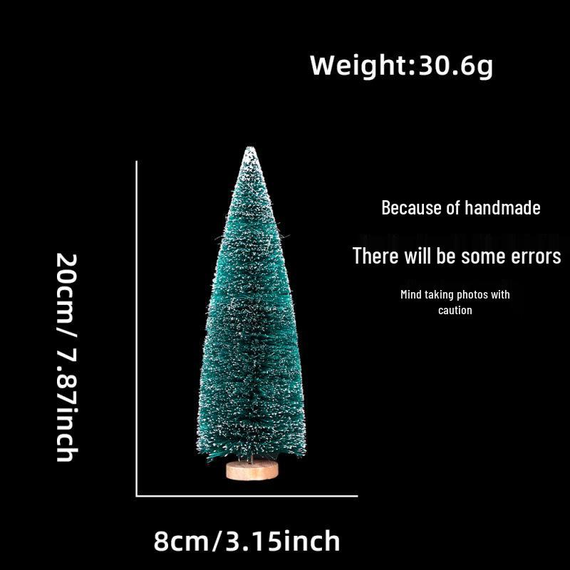 Schnee-beflockter Mini-Sisal-Weihnachtsbaum: Künstliche Weiße Zeder in verschiedenen Größen zur Dekoration von Mikrolandschaften