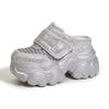 thick-soled half-slippers women's summer new versatile bag head outer wear sandals rhinestone stepping on shit feeling inner height increase 