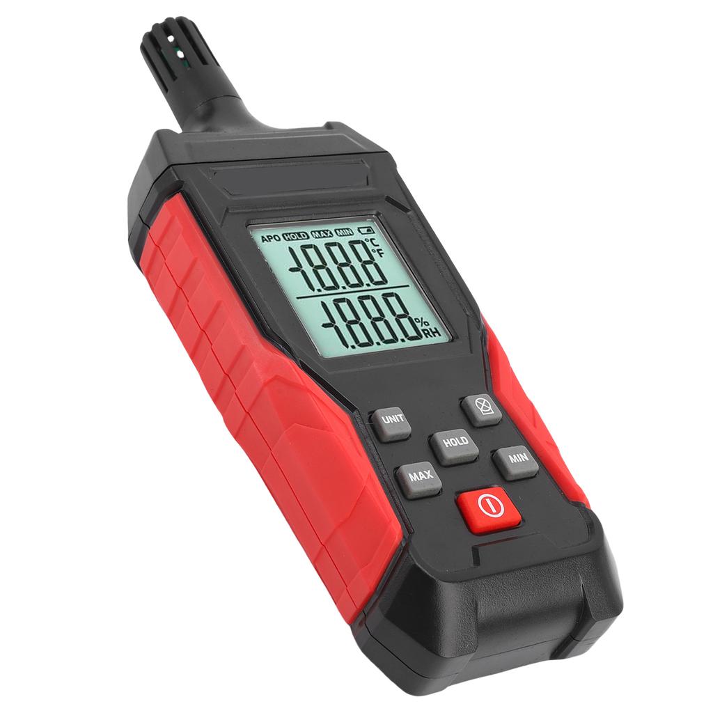 Digital Temperature Humidity Meter Electronic Detector with Backlit Data Hold Handheld Accurate Hygrometer