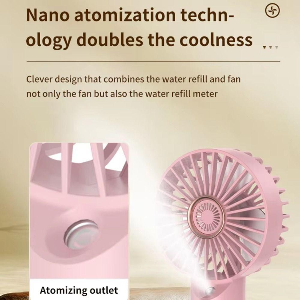 Portable Mini Misting Fan Strong Wind Water Spray Mist Fan Handheld Misting Fan  Daily Use