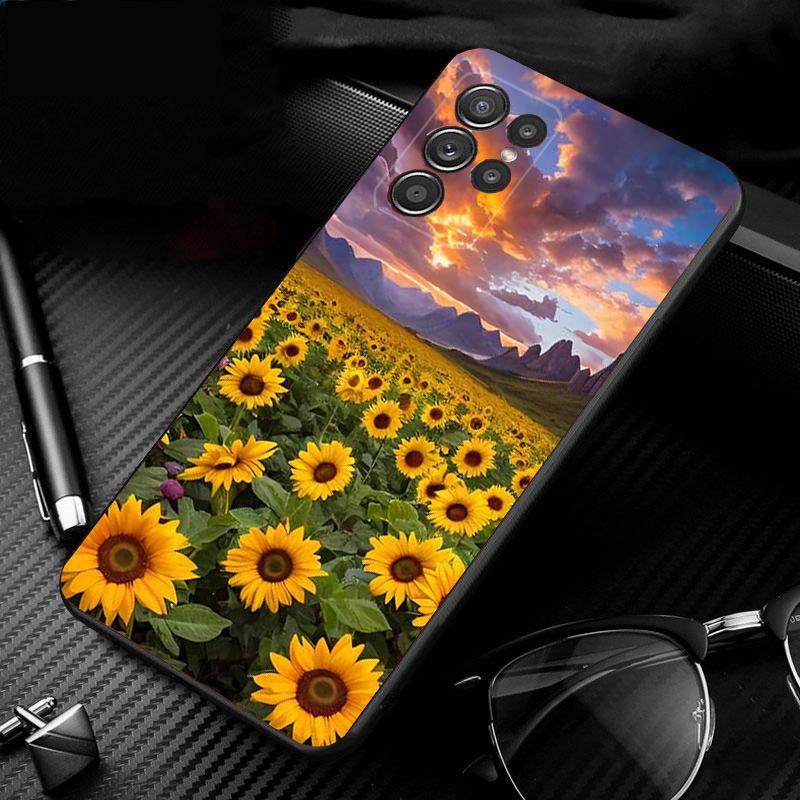 Capa de celular Sunflower para Samsung S24 S23 S22 S21 S20 Ultra S20 S22 S21 S10E S20 FE S24 Plus