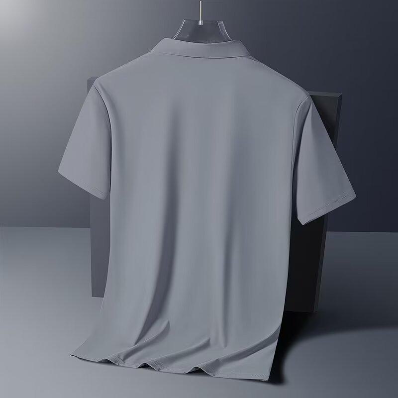 Men's Quick-Dry Ice Silk Stretch Polo T-Shirt