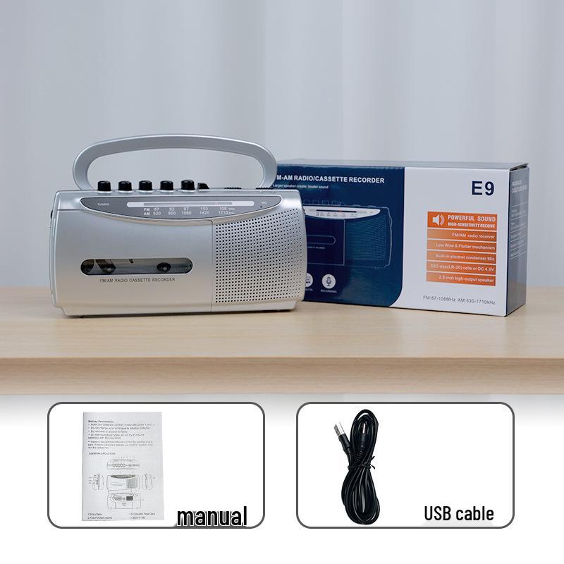 

Vintage Multi-band Radio & Cassette Player: Nostalgic Portable Recorder for Outdoor Use