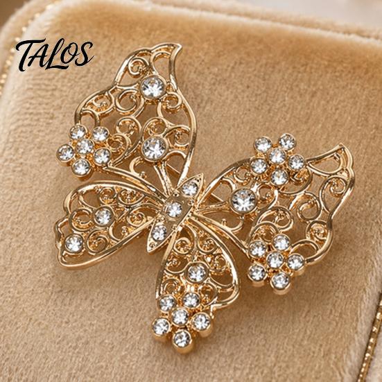Decorative Butterfly Accessory Rhinestone Brooch for Women, Shape Lapel Pin Long-lasting Clip, Sweater Cardigan Coat Suit Scarf Jewelry Accessories