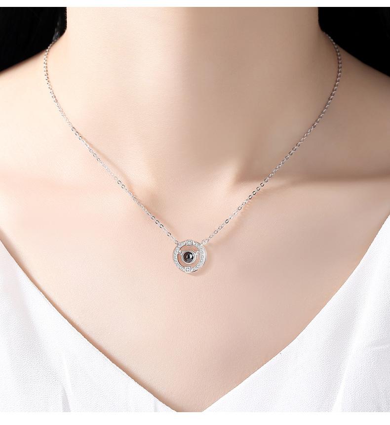 Starting and End Projection I Love You Female Clavicle Chain