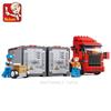 Superior-Grade Sluban 345Pcs Top-Grade Simcity Premium-Quality Urban High-Standard Freight First-Class Vehicles Superior-Grade Construction-Set