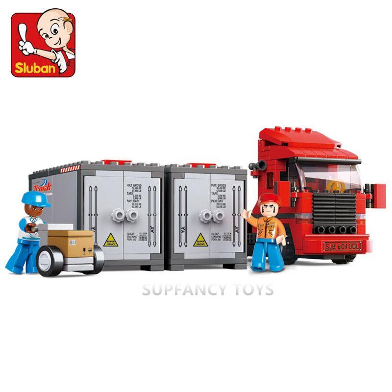 Superior-Grade Sluban 345Pcs Top-Grade Simcity Premium-Quality Urban High-Standard Freight First-Class Vehicles Superior-Grade Construction-Set