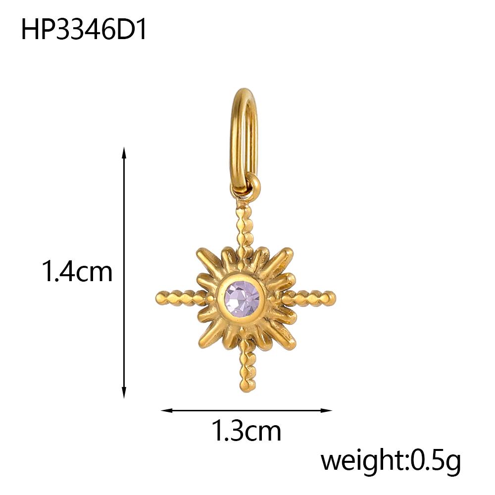 CARLIDANA Shiny Stainless Steel Star Pendant Moon Cross Colorful Rhinestone Charms Making Women DIY Necklace Bracelet Earrings
