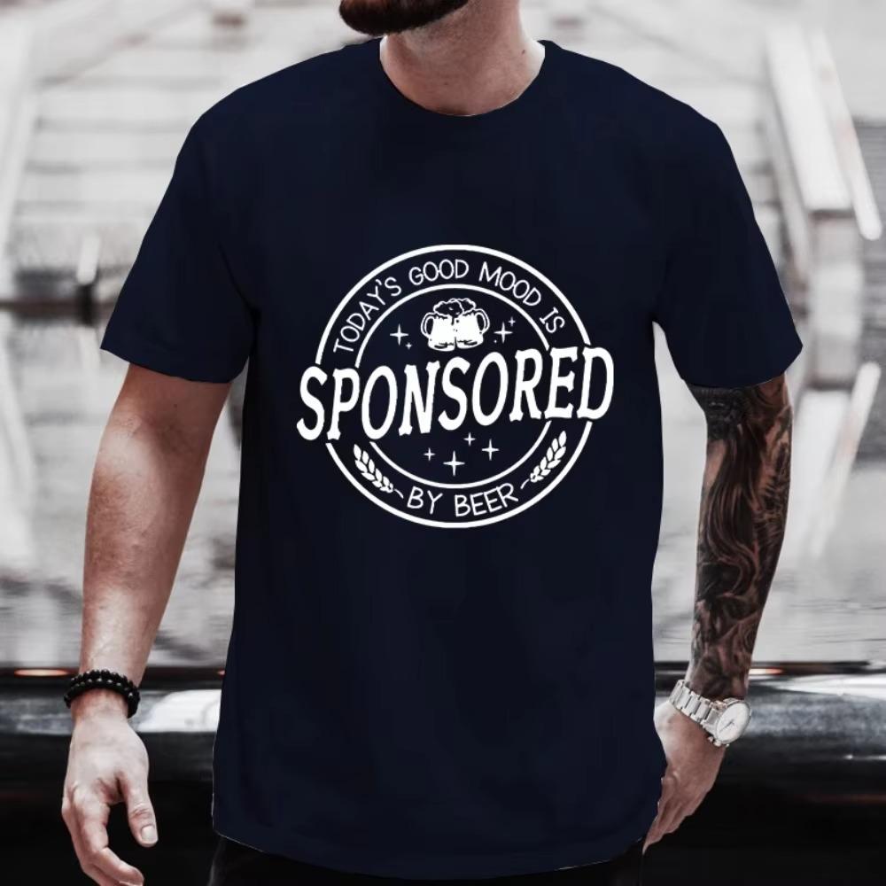 

Футболка Beer DAY со смешным графическим принтом для мужчин, уличная одежда для вечеринок с выпивкой, свободные размеры, одежда Y2k, мужские повседневные летние топы с коротким рукавом XXXXXL чёрный