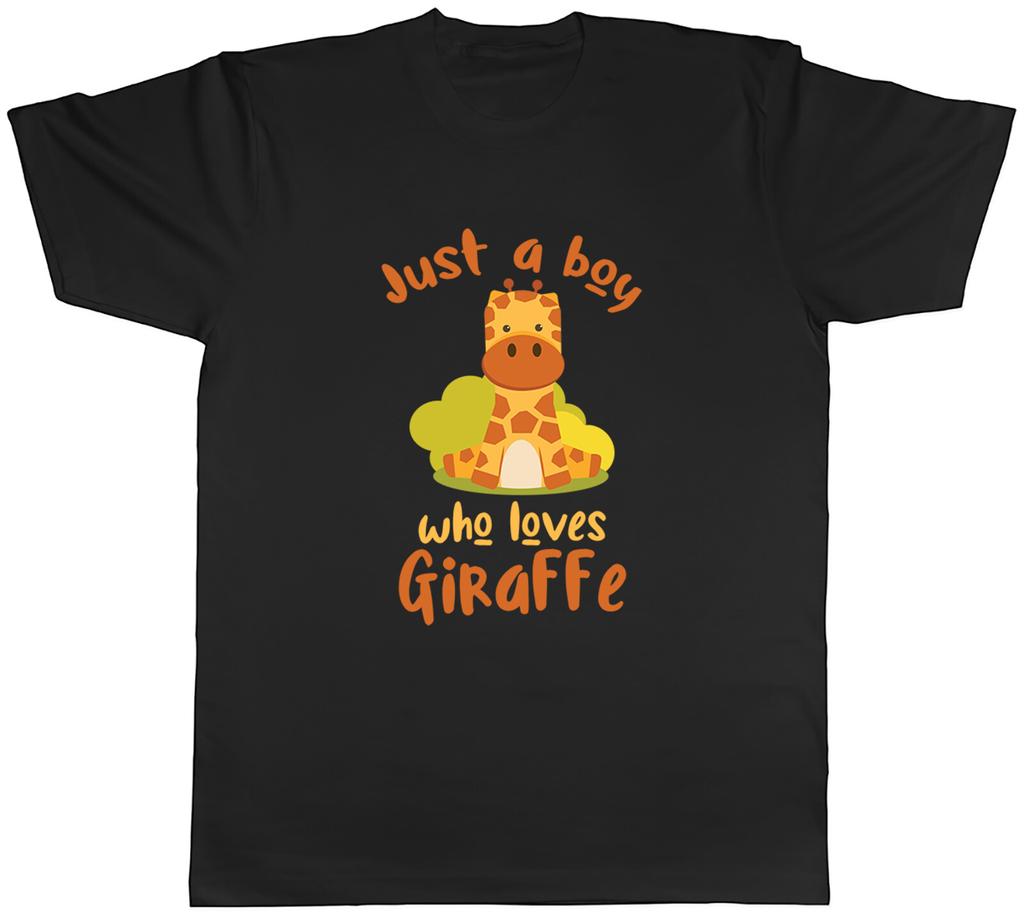 Boy Who Loves Giraffe Wildlife Unisexs TShirt Zoo Safari Travel Unisex Tee Gift