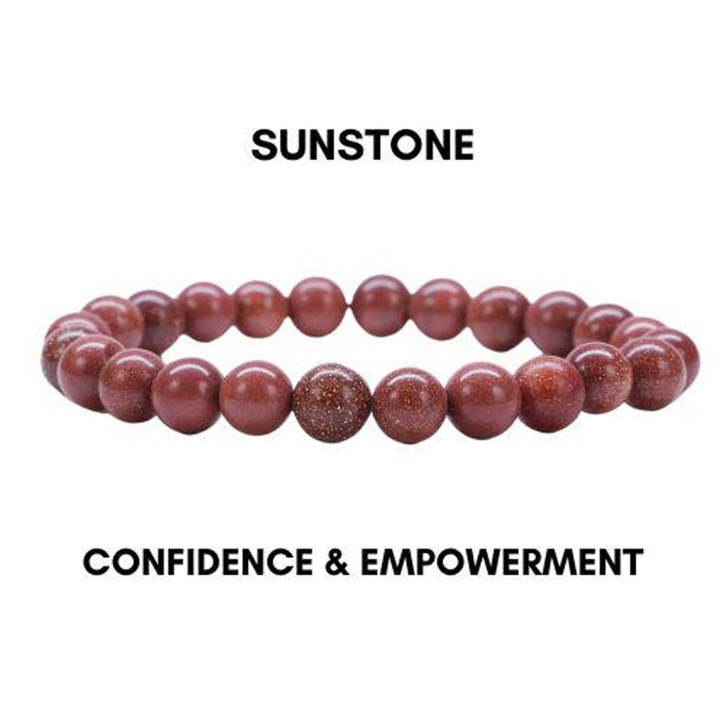 Roter Goldstein Energiearmband, Funkelnder Kristall für Motivation & Stärke, Heilperlenarmband für Männer & Frauen, Handgemachtes Geschenk für Ihn/ Sie