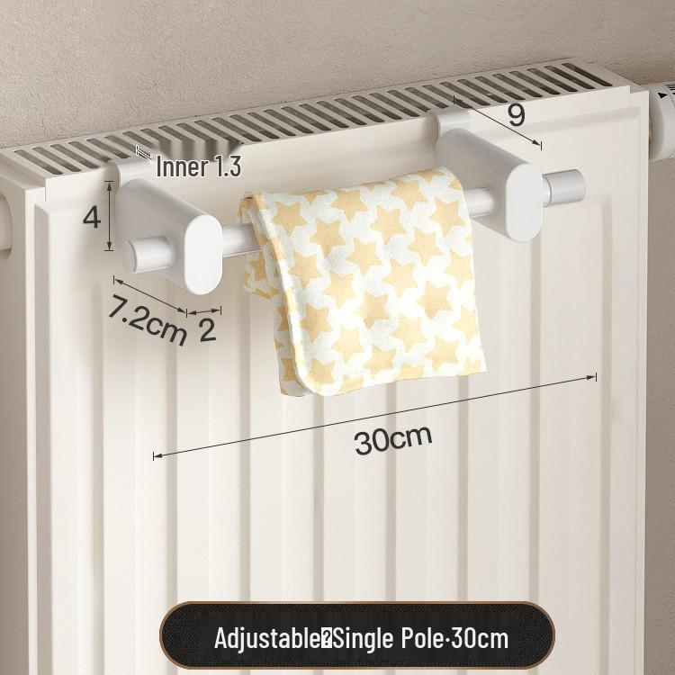 Stojak do suszenia i przechowywania ubrań na kaloryfer z haczykami