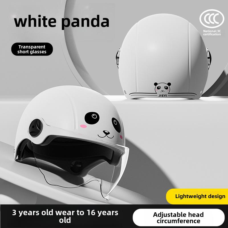 "3C Certified Kids' Winter Motorcycle Safety Helmet - Electric, Warm, Half-Helmet for Boys & Girls"