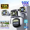 LS VISION Cameră de exterior wireless WiFi 10K-UHD 20MP Zoom 10X Patru ecrane Patru lentile PTZ AI Urmărire automată Impermeabil Securitate IP CCTV