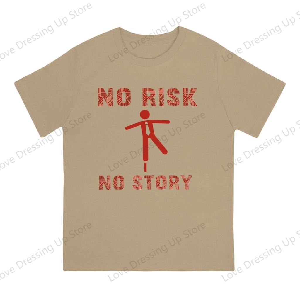 100 Cotton Tshirt Unisexs Tshirt No Risk No Story Summer  Casual Short Sleeves S6xl