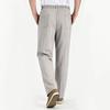 Men's Lightweight Casual Linen Pants High Straight Leg Loose Fit for Summer