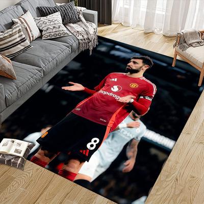 Fernandes Flannel Printed Carpet, Home Sofa Decoration for Living Room & Bedroom, Non‑Slip Play Flannel Floor Mat for Game Room