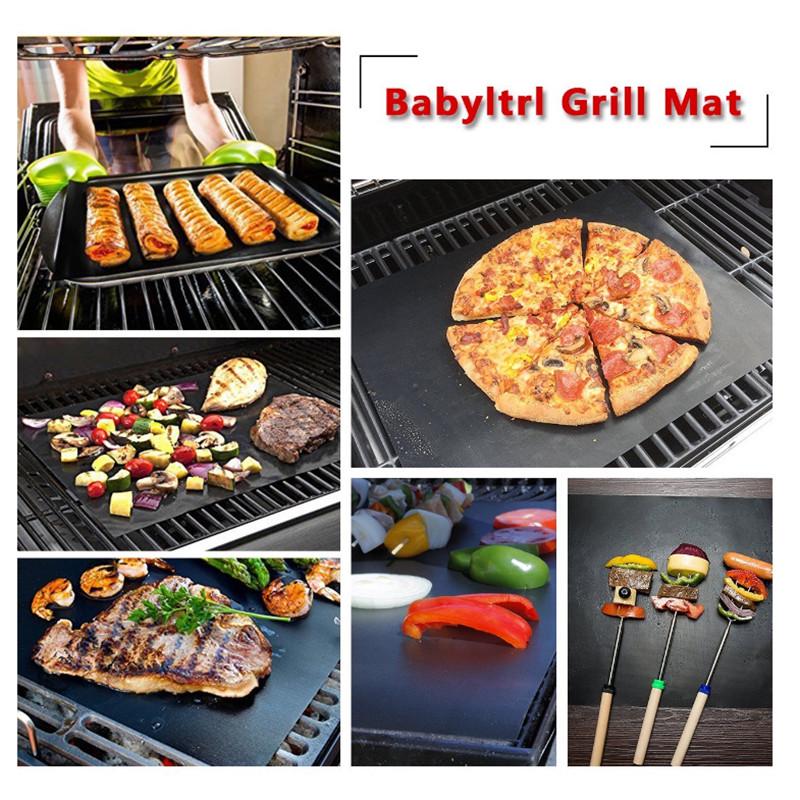 thumbnail image 2 of 5-Pack Stainless Steel BBQ Grill Mats - Reusable Heat-Resistant Cooking Mats For Outdoor Grilling 2 of 12