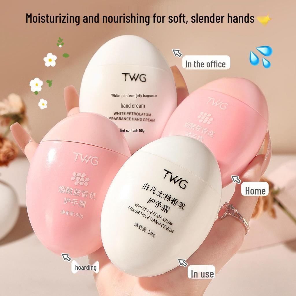 TWG Fragrant White Vaseline Hand Cream: Hydrating, Moisturizing, Nourishing Niacinamide for Autumn/Winter