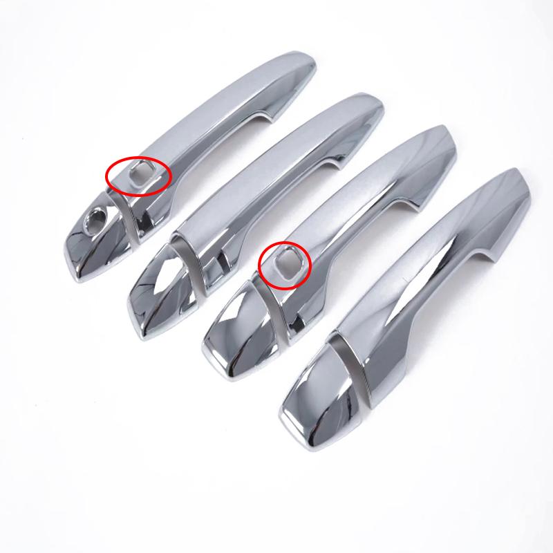 For Mitsubishi Outlander   Auto Styling Accessories ABS Carbon Fiber Chrome  Exterior Side Door Handle Bowl Cover Trim