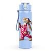 1PC Pink Polka Dot Bunny Rabbit Print 750ml Color Plastic Sports Water Bottle Leakproof Flip Straw Lid Suitable for Sports Office Home Use