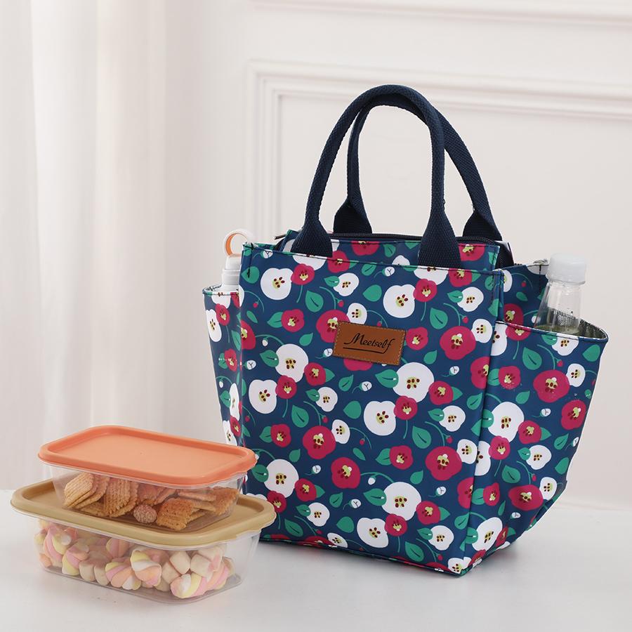 Office Workers Go Out with a Lunch Box Bag Thermal Bento Bag Fashion Handbag Carry Mommy Bag