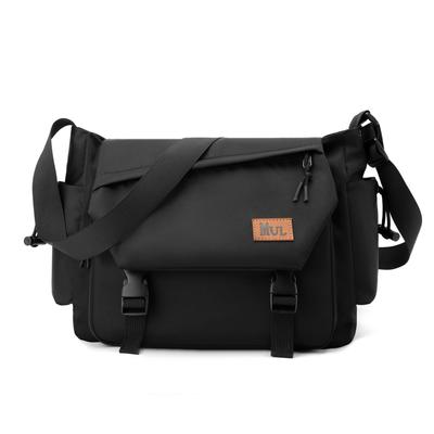 Men's Solid Color Shoulder Bag Lighbusintweight Nylon Messenger Bag Crossbody Bag
