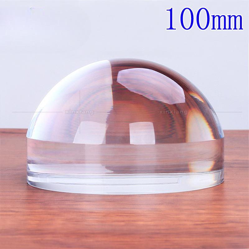 50/60/80/100mm Optical Acrylic Dome Magnifying Glass Desktop Paperweight Reading Magnifier Half Ball Lens Loupe 8X/7X/6X/4X