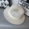 Children's Japanese Hollowed out Hat Fashionable Warm Flat Knitted Temperament Solid Color Top Hat