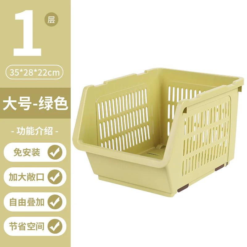 

Кухонная многоуровневая стойка для хранения овощей и фруктов, многофункциональная, суперпозиционная, передвижная корзина для хранения бытового мусора